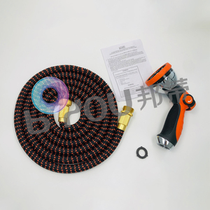 Tuyau d'arrosage extensible flexible, approvisionnement direct usine, 25/50/<span class=keywords><strong>75</strong></span>/100/125/150/175/200/250 pieds, raccords métalliques avec pistolet à eau 10 modes - Product Image 2