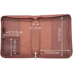 Muestra gratuita BSCI, funda para Biblia personalizada de poliéster PU marrón vintage con cremallera, tamaño grande para hombre y mujer - Product Image 6