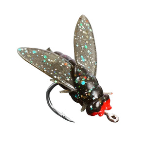 20 pièces/boîte Nouvelle appât artificielle bionique flottante en caoutchouc avec attractif pour saumon et truite, leurre souple pour pêche à la mouche - Product Image 1