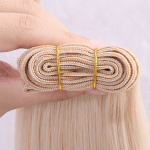 TopElles-extensiones de pelo europeo remy de doble punta, pelo de trama, color rubio, 12A, la mejor calidad - Product Image 2