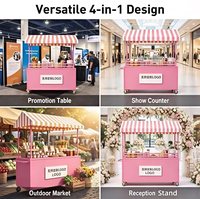Comptoir promotionnel détachable, présentoir extérieur, stand de marché, chariot de stand amovible et portable pour centre commercial