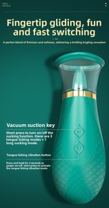 Vibrador de Lengua 2 en 1, Resistente al Agua, Material de Silicona, Juguete de Masturbación Femenina para Adultos - Product Image 5