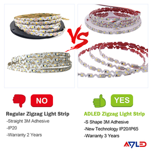 DIY 12V Zigzag <b>Led</b> <b>Strip</b> Snake Shape S Type 72Led 6mm 7.2W/M 360° Bendable S Shape <b>Strip</b> IP20 IP65 For Commercial Signage Letter - Product Image 2