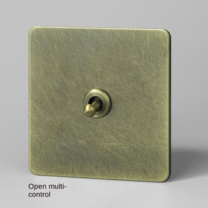 สวิตช์ไฟสลับติดผนังแบบย้อนยุคสวิตช์ไฟหรี่สำหรับแผงสแตนเลสเบ้าทองแดง - Product Image 5