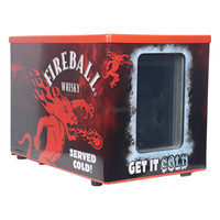 NOUVEAU Réfrigérateur congélateur double bouteille à refroidissement par air LED marbré Fireball Whiskey SD05