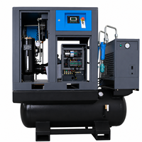Compresseur d'air à vis industriel silencieux tout-en-un Airstone 380V 50Hz 15KW 20HP 8 bars avec sécheur d'air et réservoir de 300 litres