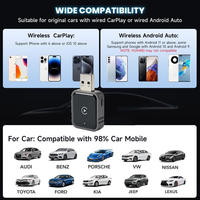 Adaptateur CarPlay sans fil à bouton physique, fourni directement par l'usine, prend en charge le passage rapide entre deux téléphones mobiles connectés