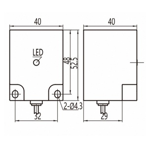 Mujia nhà máy Tùy chỉnh màu vàng LED vuông thiết kế nhạy cảm cảm Cảm biến tiệm cận cảm ứng IP67 NPN/PnP đầu ra 0-15mm Khoảng cách cảm biến - Product Image 2