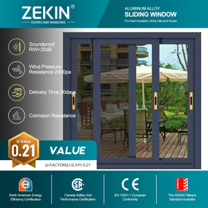 Ventana Corredera de Aluminio con Rotura de Puente Térmico de Diseño Moderno, Insonorizada, Aislamiento Térmico, Doble Vidrio Templado, CSA - Product Image 1