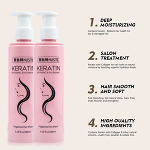 <span class=keywords><strong>Maschera</strong></span> personalizzabile per <span class=keywords><strong>capelli</strong></span> alla cheratina con fragranza <span class=keywords><strong>nutriente</strong></span> e crema per il trattamento brillante per <span class=keywords><strong>capelli</strong></span> danneggiati - Product Image 4