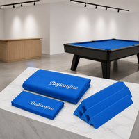 Tissu de billard gris charbon Bojianyue pour table de billard avec 6 bandes prédécoupées, kit professionnel