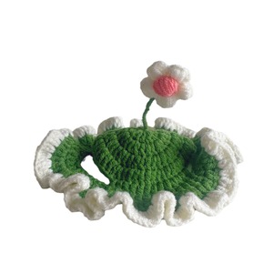 Chapeau pour chat de compagnie, bandeau tricoté à la main avec fleurs, printemps-automne, pour chat britannique à poils courts, décorations en fil doux - Product Image 5