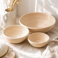 Panier de Fermentation en Rotin Indonésien avec Logo Personnalisé, Design Rond et Ovale pour les Acheteurs en Gros et les Marques à Marque Blanche