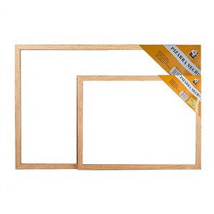 Erpsl Whiteboard 60x90 Cm Wooden Frame UV Printed Magnetic Dry Erase <b>Board</b> Model 10306 for Office School Use - Product Image 1