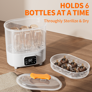 Biberon ad alta capacità sterilizzatore a vapore portatile per biberon sterilizzatore con asciugatura - Product Image 2