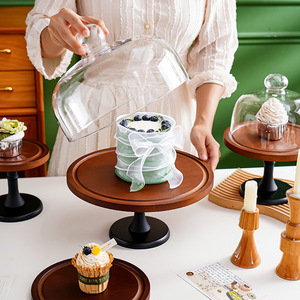 จานเค้กไม้ไผ่ 15 ซม. ถาดขาสูงรักษ์โลก สำหรับรับประทานอาหารที่บ้าน - Product Image 2