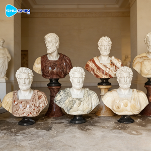 Busto in Marmo Europeo Stile Romano <span class=keywords><strong>Antico</strong></span>, Fatto a Mano, Design Contemporaneo per Giardini e Ville - Product Image 5