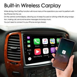 Autoradio sans fil CarPlay avec commande vocale IA 8 Go + 128 Go pour Toyota Land Cruiser LC100 pour Lexus LX470 J100 2 II 2002-2007 Navigation GPS - Product Image 4