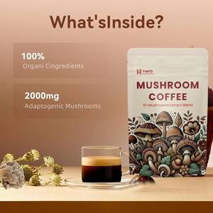Café aux champignons biologiques à marque privée OEM/ODM avec Ashwagandha et Crinière de lion, complément énergétique pour améliorer l'immunité - Product Image 4