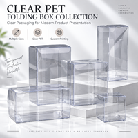 Boîtes en PET transparentes à faible MOQ pour emballage de détail, cosmétiques, maquillage, crème, parfum, boîte cadeau en plastique