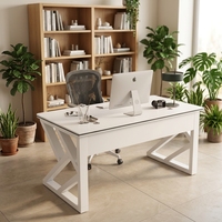 Bureau d'ordinateur de jeu moderne et luxueux, en MDF avec revêtement en poudre, pieds en acier, ergonomique, écologique, durable, multifonctionnel, pour la maison