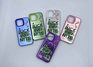 Cartone animato IMD Cover protettore per Apple per iPhone 16 15 <span class=keywords><strong>capelli</strong></span> <span class=keywords><strong>ricci</strong></span> ragazza Design Color argento 14Promax 13/12 telefoni cellulari - Product Image 2