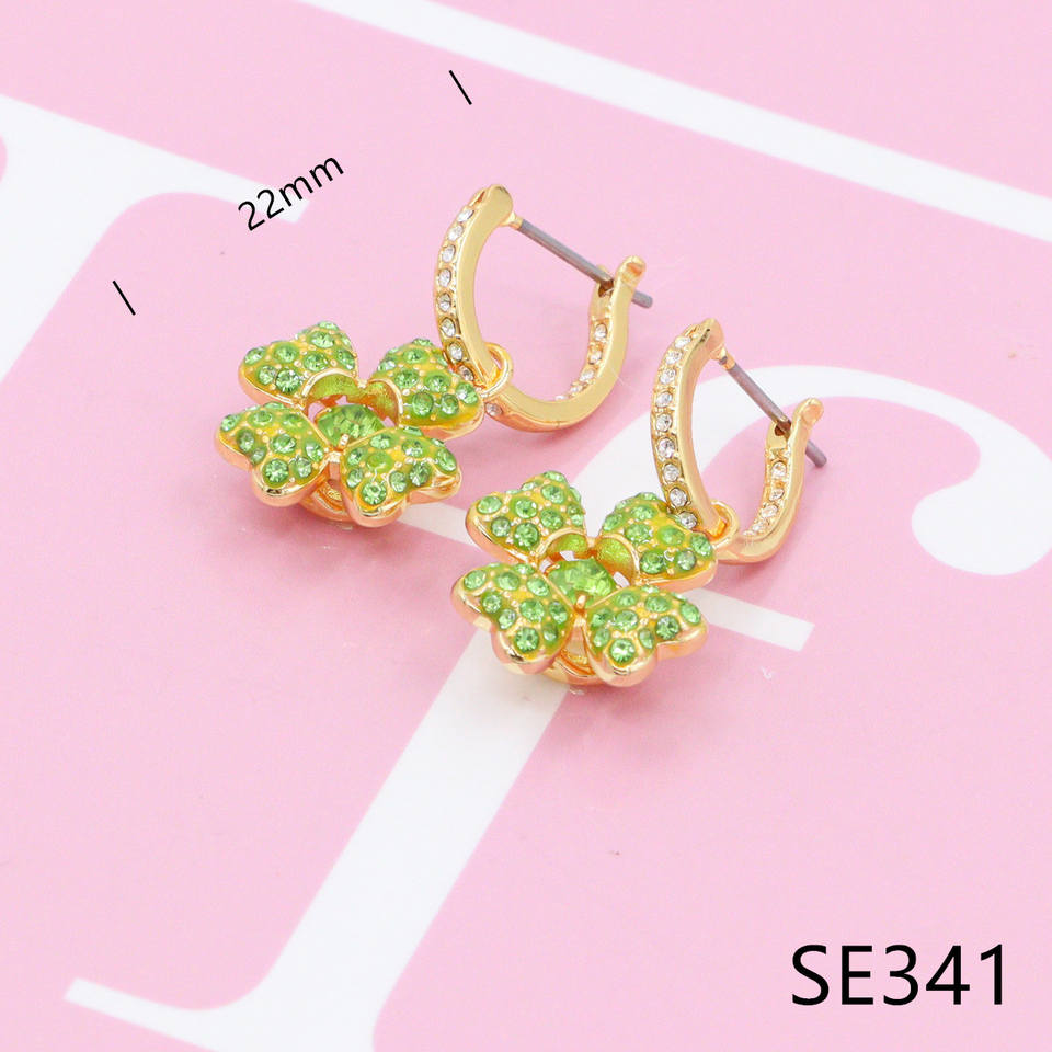 SFB2-S Rose Gold Color Rectangular Stud Huggie Earrings Sparkling ...
