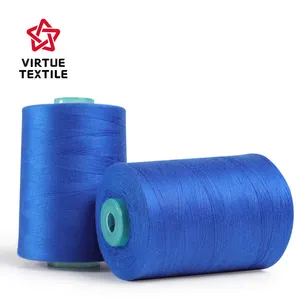 Hoge sterktegraad 40/2 polyester naaigaren groothandel goedkope 100% gesponnen polyester naaigaren