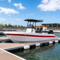 Bateau familial 4 personnes 14 pieds Chaser 430 en fibre de verre certifié CE, console centrale, polyvalent pour lac, rivière et côte