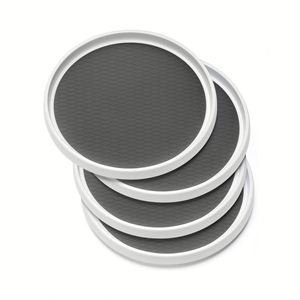 Set of 4 10-Inch PP Plastic Non-Skid Lazy Susan Organizers-Turntable Rack Cabinet <b>Pantry</b> Organization Storage <b>Kitchen</b> Fridge - Product Image 1