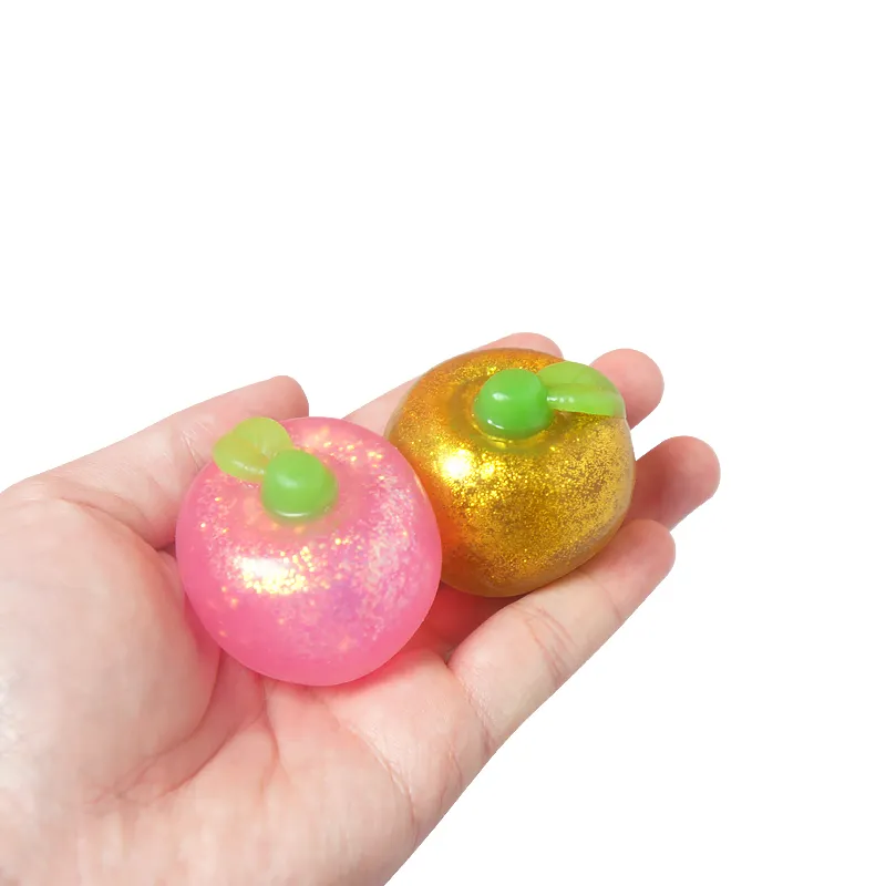Little Apple Simulation Fruit Toy Fast Rebound Decompression Vent Toy TPR Custom Stress Relief Toy