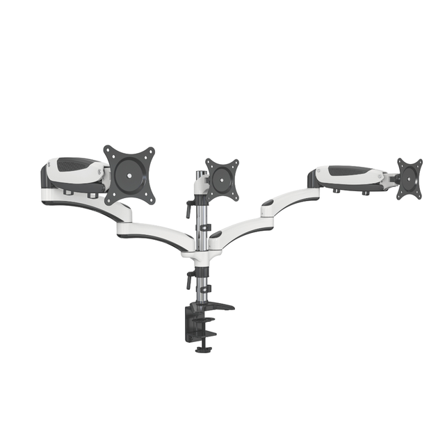 Aluminum Removable Clamp Desk Gas Spring 3 Arm Monitor Stand