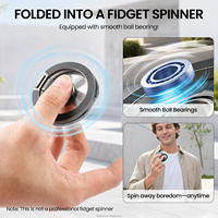 Support de téléphone magnétique puissant N54 pour bureau, double aimant, fonction fidget spinner, en alliage d'aluminium flexible et pliable