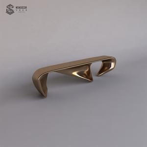 طاولة فنية من الفولاذ المقاوم للصدأ بتصميم عصري مجرد لصالة الفندق وغرفة المعيشة - Product Image 4