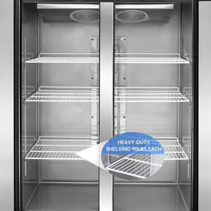 High Quality Equipment Commercial Fridge Two Doors Kitchen Upright Refrigerator - Product Image 4