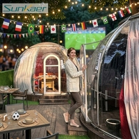 Dôme bulle géodésique transparent en polycarbonate pour l'extérieur, idéal pour hôtels et chambres, vente chaude, provenance Chine