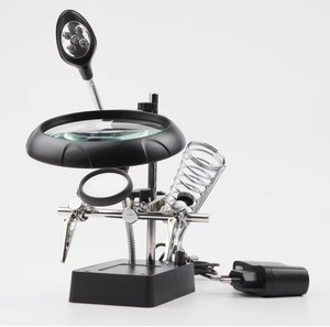 Plug Soudage Loupe 5 LED Clip Auxiliaire Loupe 3 In1 Main Soudure <span class=keywords><strong>Fer</strong></span> À <span class=keywords><strong>Souder</strong></span> Stand Holder Station Loupe - Product Image 3