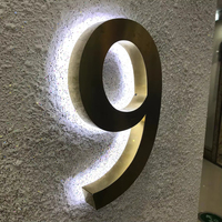 Letrero Personalizado con Número/Letra 3D Retroiluminado con LED, para Decoración de Pared de Casa, Habitación, Hotel, Apartamento u Oficina, Letrero de Marca