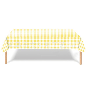 Yellow Plaid <b>Disposable</b> Party <b>Tableware</b> Set Plates Napkins Cutlery For Birthday Parties Decorations - Product Image 5