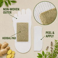 Patch de moxibustion personnalisé à l'armoise et aux extraits de vinaigre de bambou pour les soins quotidiens des pieds
