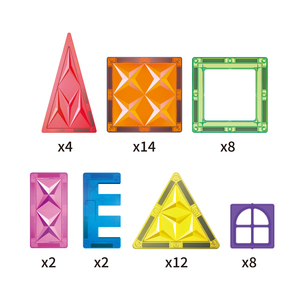 Bloques de Construcción Magnéticos STEM, Juego Educativo de Construcción para Niños Preescolares, Juego Sensorial, Desarrollo Creativo, 50 Piezas - Product Image 5