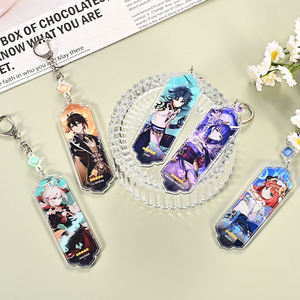 LLavero de foto digital personalizado colgante de cremallera acrílica con decoración periférica de juego de animación de dibujos animados - Product Image 2