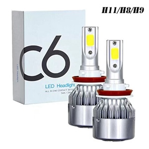 ไฟหน้ารถยนต์ LED C6 ขายส่งจากโรงงาน รุ่น H4 COB สปอตไลท์ ไฟสูงและไฟต่ำ อุปกรณ์เสริม 9006 9007 9012 H1 H4 H7 H8 H9 H11 - Product Image 6