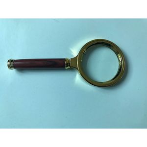 Lupa de 60 mm con aumento de 4x, marco de metal, mango de caoba, sin luz - Product Image 3