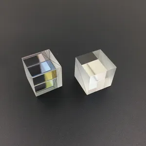 High precision glass dichroic optical prism cube beam splitter