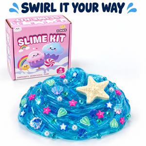 Kit de slime éducatif DIY de haute qualité, écologique, avec perles sensorielles, breloques moelleuses, jouet créatif, anti-stress, pâte à modeler amusante - Product Image 3