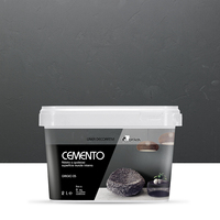 Peinture murale intérieure décorative de qualité italienne en acrylique Cemento Grigio N.5, revêtement liquide, protection, application facile, prête à l'emploi