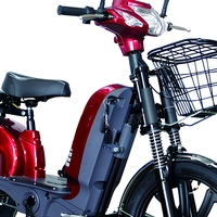 Vélo cargo électrique MiLG BLW avec moteur arrière sans balais 350W-800W, batterie au plomb-acide 60V, cadre en acier, 3 vitesses, assistance au pédalage