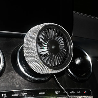 Ventilateurs de sortie d'air portables pour voiture, accessoires de décoration intérieure de voiture, mini ventilateur USB universel en plastique brillant