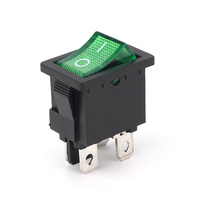 4 Pin Vert Transparent Snap Led Lampe Illuminée on off 125vac 250vac Interrupteurs à Bascule Panneau Interrupteur Bateau